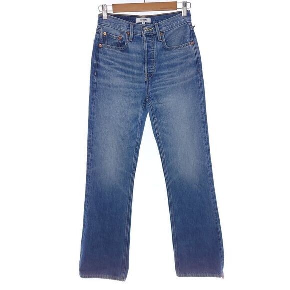 Re/Done 70s Bootcut High Rise Bootcut With Long Inseam Classic 5 Pocket Rigid 23 - Picture 1 of 14